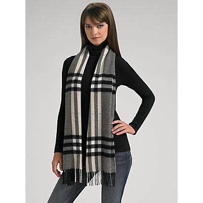 Sciarpa in cashmere Check (Charcoal) .